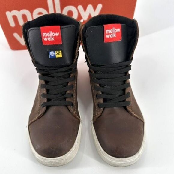 Mellow Walk Jessica Womens High Top Leather Work Safety‎ Shoes Brown Size 5.5 - Picture 2 of 7